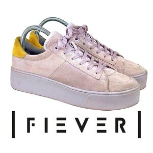 Fiever Suede Sneakers EU 39 US 8.5 Powder Pink Leather Platform Made in Brazil